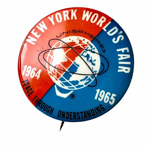 New York World's Fair Pin 1964-65 Unisphere Peace through Understanding - Picture 7 of 11